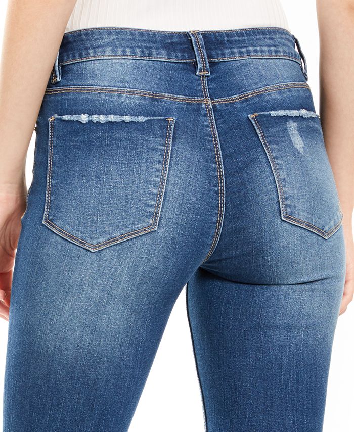 Indigo Rein Juniors' Ripped Cuffed Jeans - Macy's