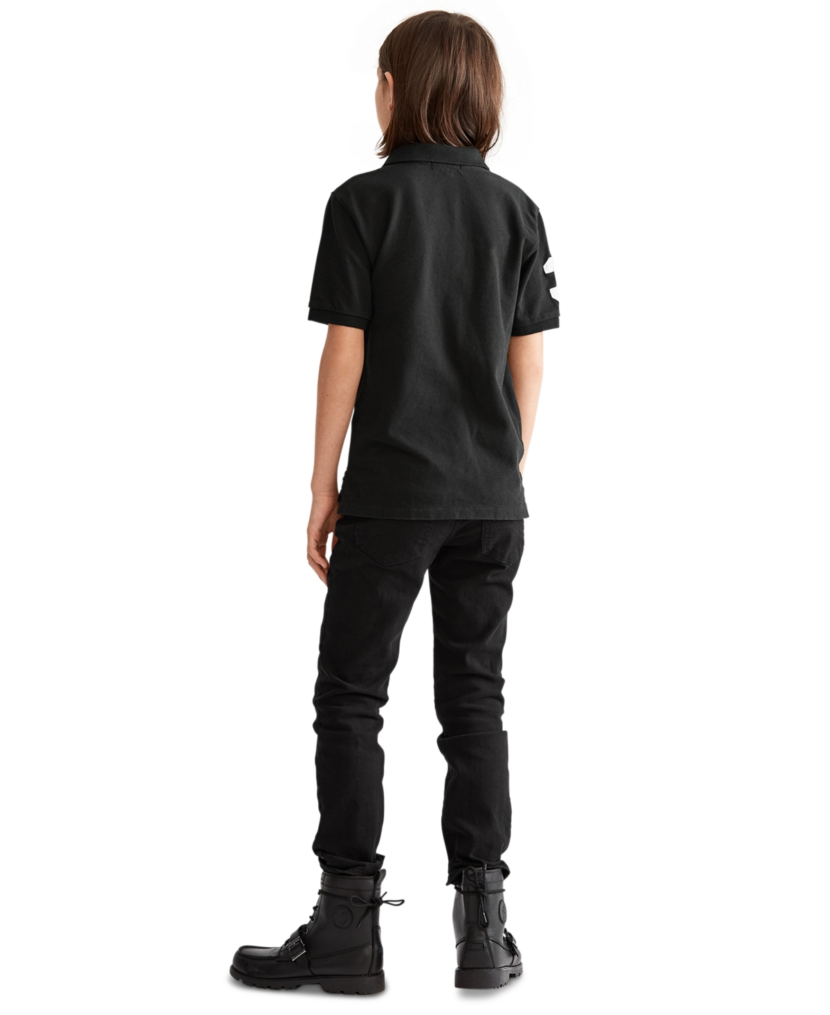 Polo Ralph Lauren Big Boys Big Pony Cotton Mesh Short Sleeve Polo -White