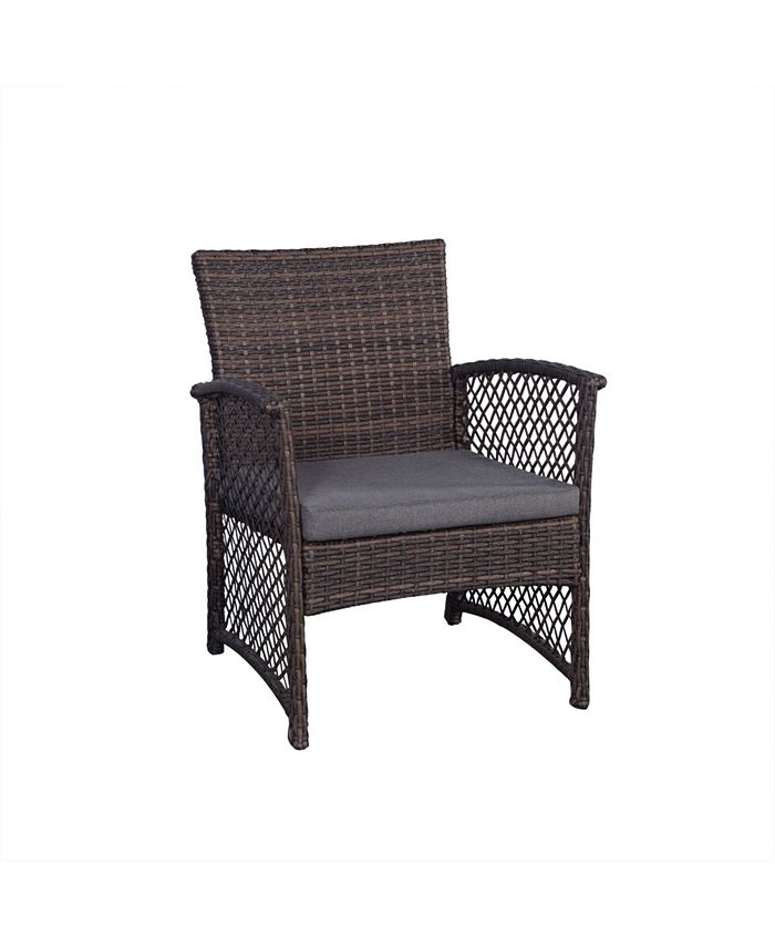Westin Furniture 4Piece Woven Rattan Wicker Sofa Set Macy's