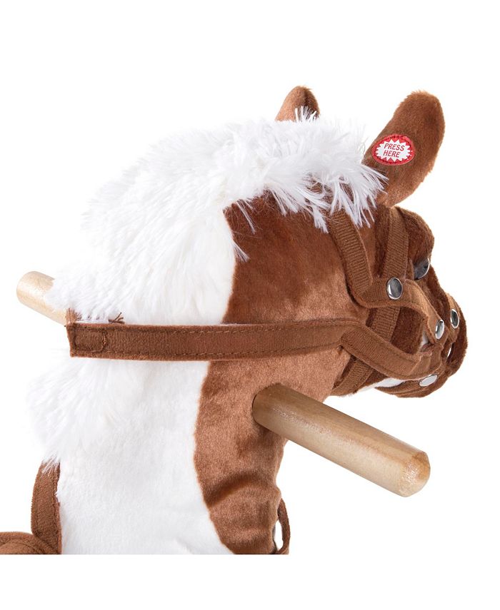 Qaba Rocking Horse With Sound, Ride On Horse With Maldives
