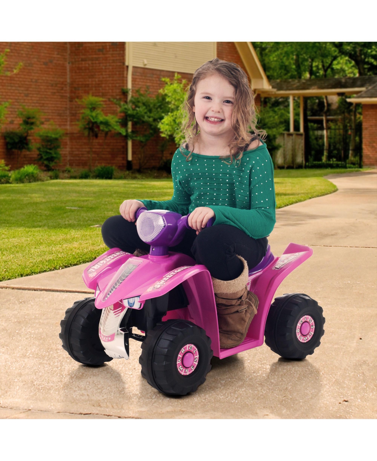 Shop Lil' Rider Battery Powered Ride On Toy Atv Four Wheeler In Pink