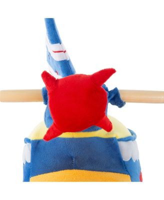 Happy Trails Boat Rocker Toy-Kids Ride On Soft Fabric Covered Wooden Rocking Ship