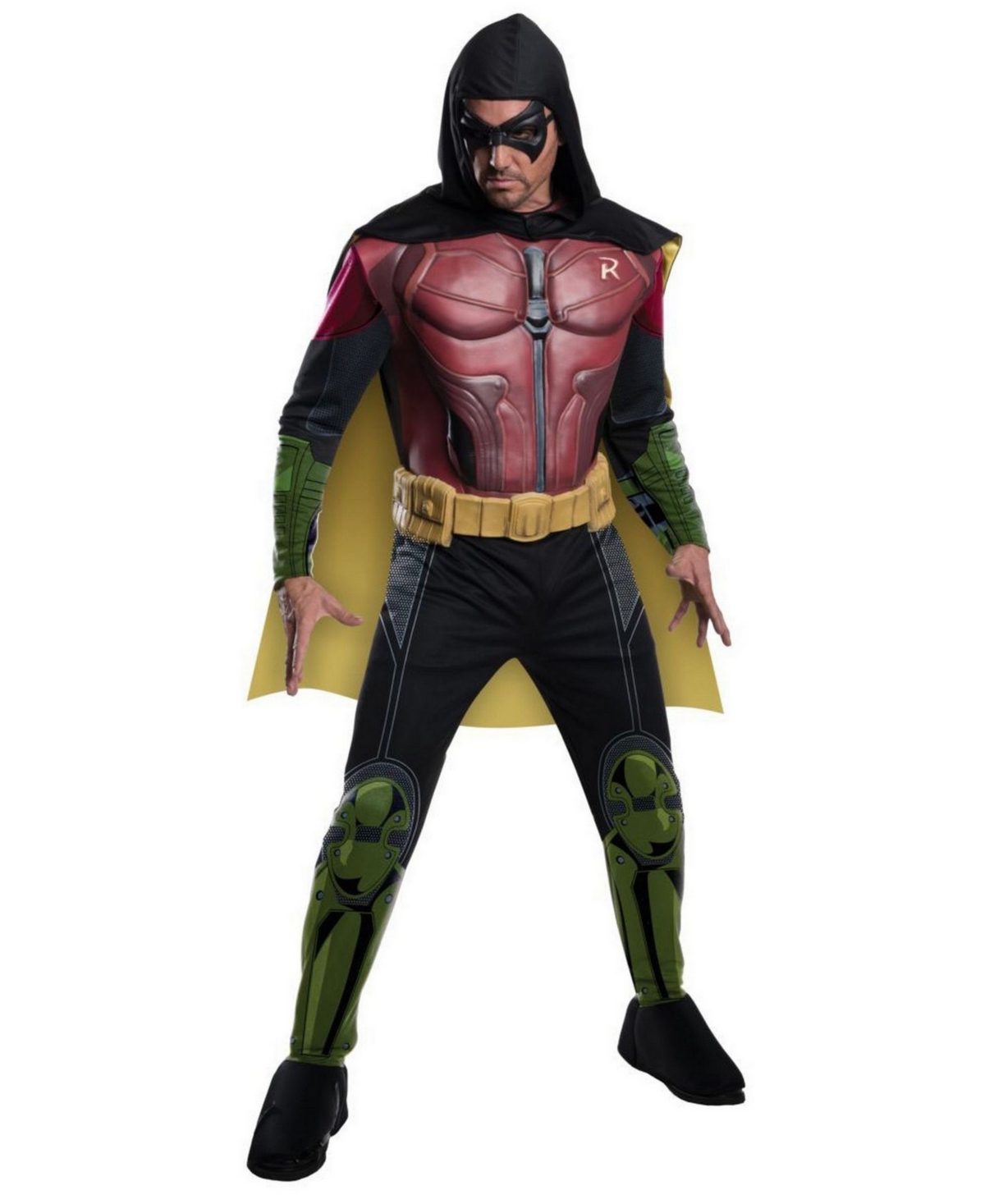 Men's Arkham Robin Muscle Chest Adult Costume - Red