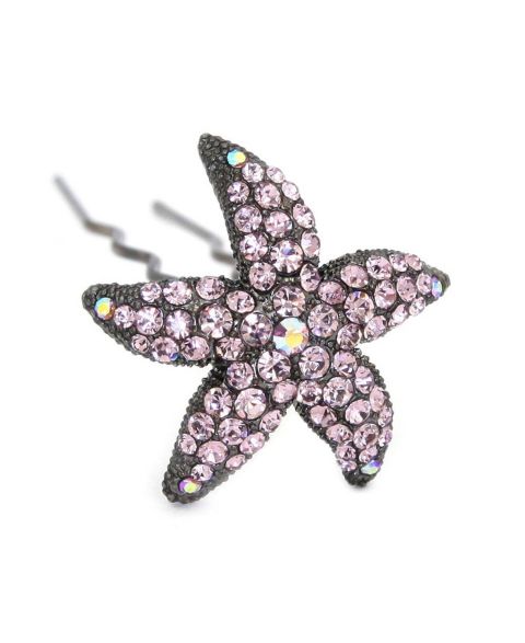 Женские аксессуары Soho Style Crystal Starfish Hair Stick, цвет: Фиолетовый