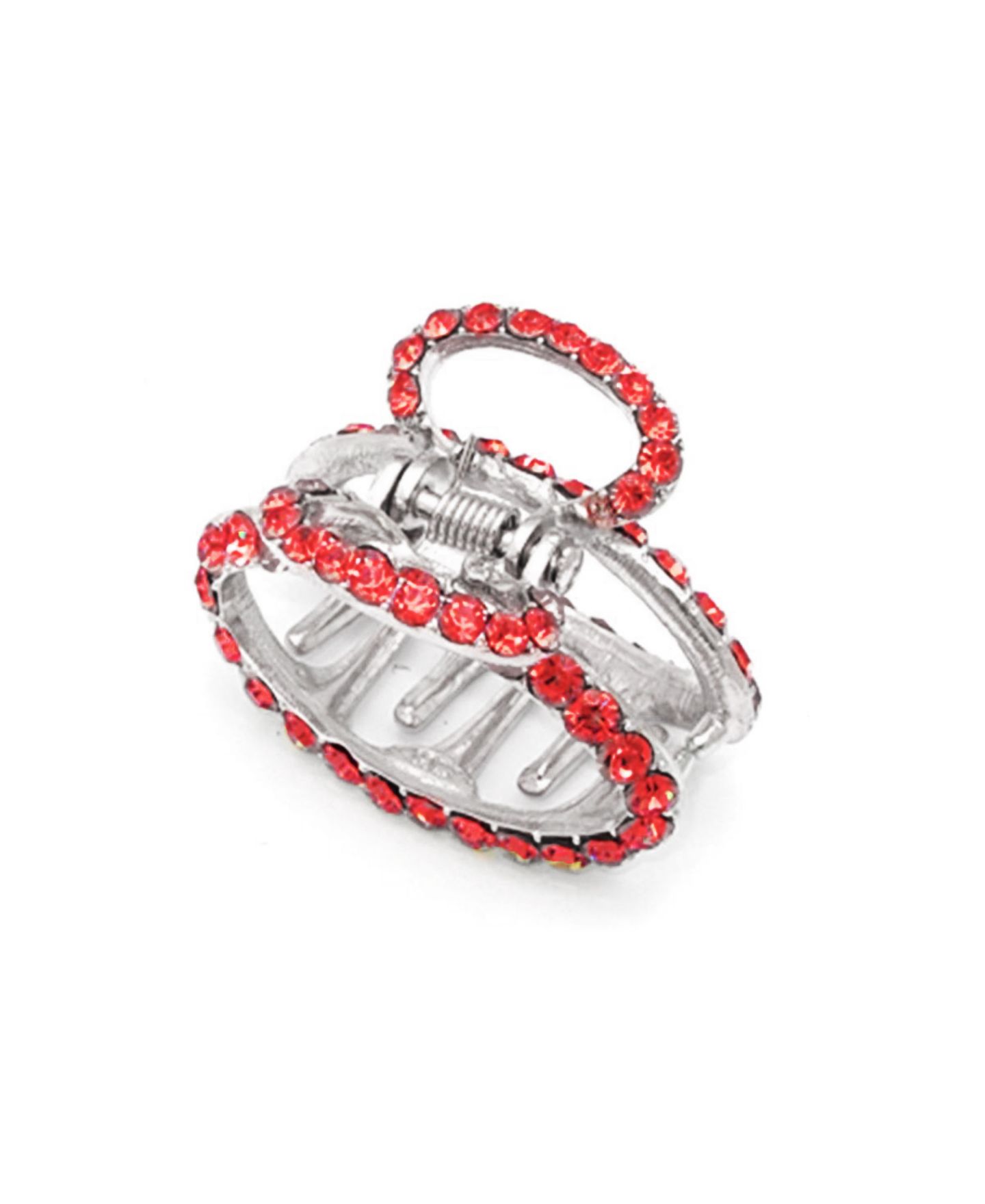 Женская заколка Soho Style Oval Jeweled Hair Claw, цвет: Красный — фото 1