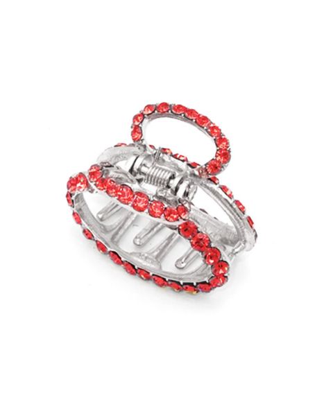 Женская заколка Soho Style Oval Jeweled Hair Claw, цвет: Красный