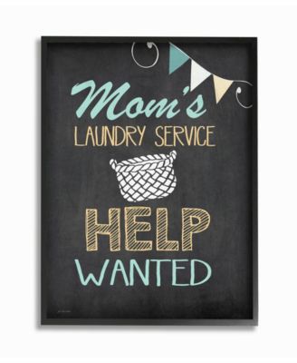 Mom's Laundry Service Help Wanted Framed Giclee Art, 16" x 20"