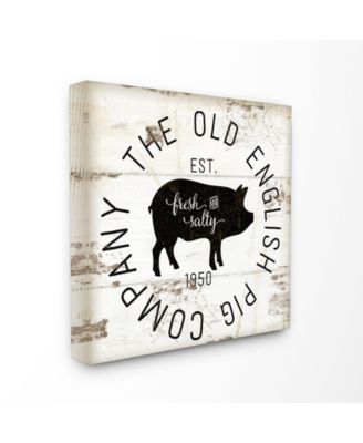 Old English Pig Co Vintage-Inspired Sign Cavnas Wall Art, 24" x 24"