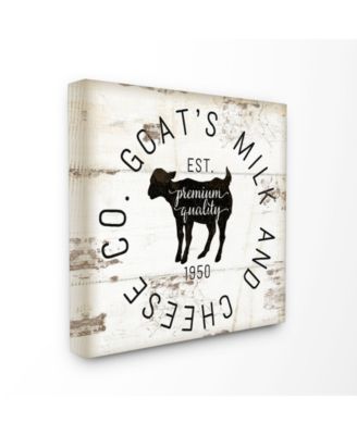 Goat Milk and Cheese Co Vintage-Inspired Sign Cavnas Wall Art, 17" x 17"