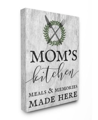 Mom's Kitchen Meals and Memories Cavnas Wall Art, 16" x 20"