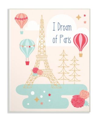 I Dream of Paris Wall Plaque Art, 10" x 15"