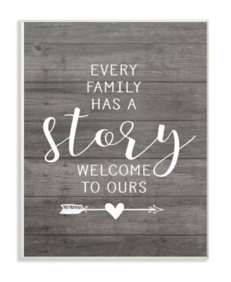 Every Family Has A Story Wall Plaque Art, 12.5" x 18.5"