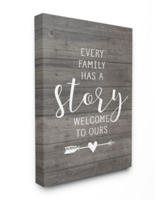 Every Family Has A Story Canvas Wall Art, 24" x 30"