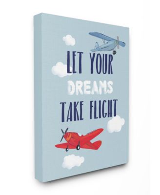 Let Your Dreams Take Flight Airplanes Canvas Wall Art, 30" x 40"