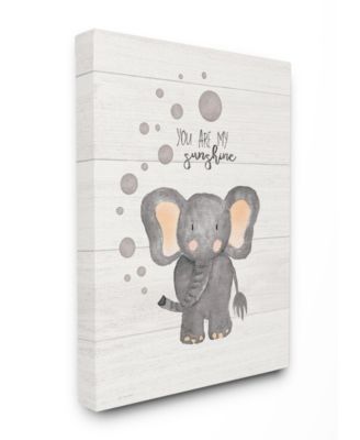You Are My Sunshine Elephant Canvas Wall Art, 30" x 40"