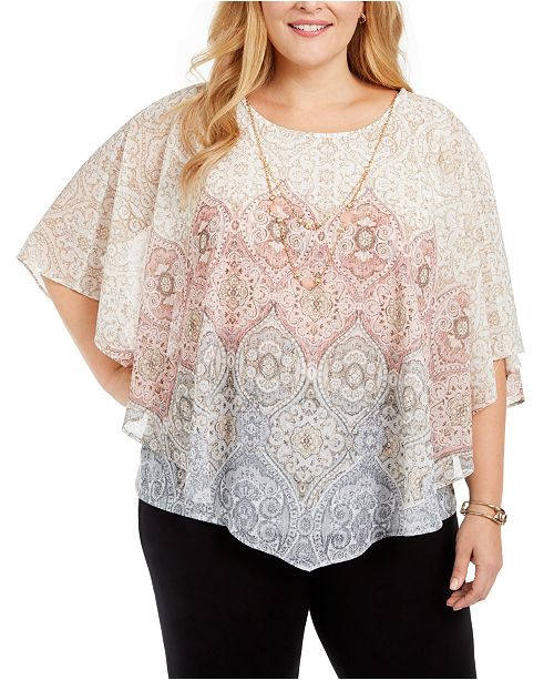 Alfred Dunner Plus Size Boardroom Printed V Hem Top Reviews
