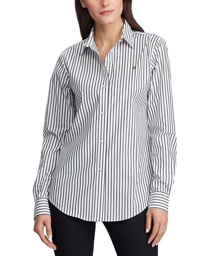 Lauren Ralph Lauren StripePrint NoIron Shirt Macy's