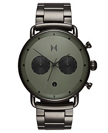 Chronograph Blacktop Rallye Green Gunmetal Stainless Steel Bracelet Watch 47mm