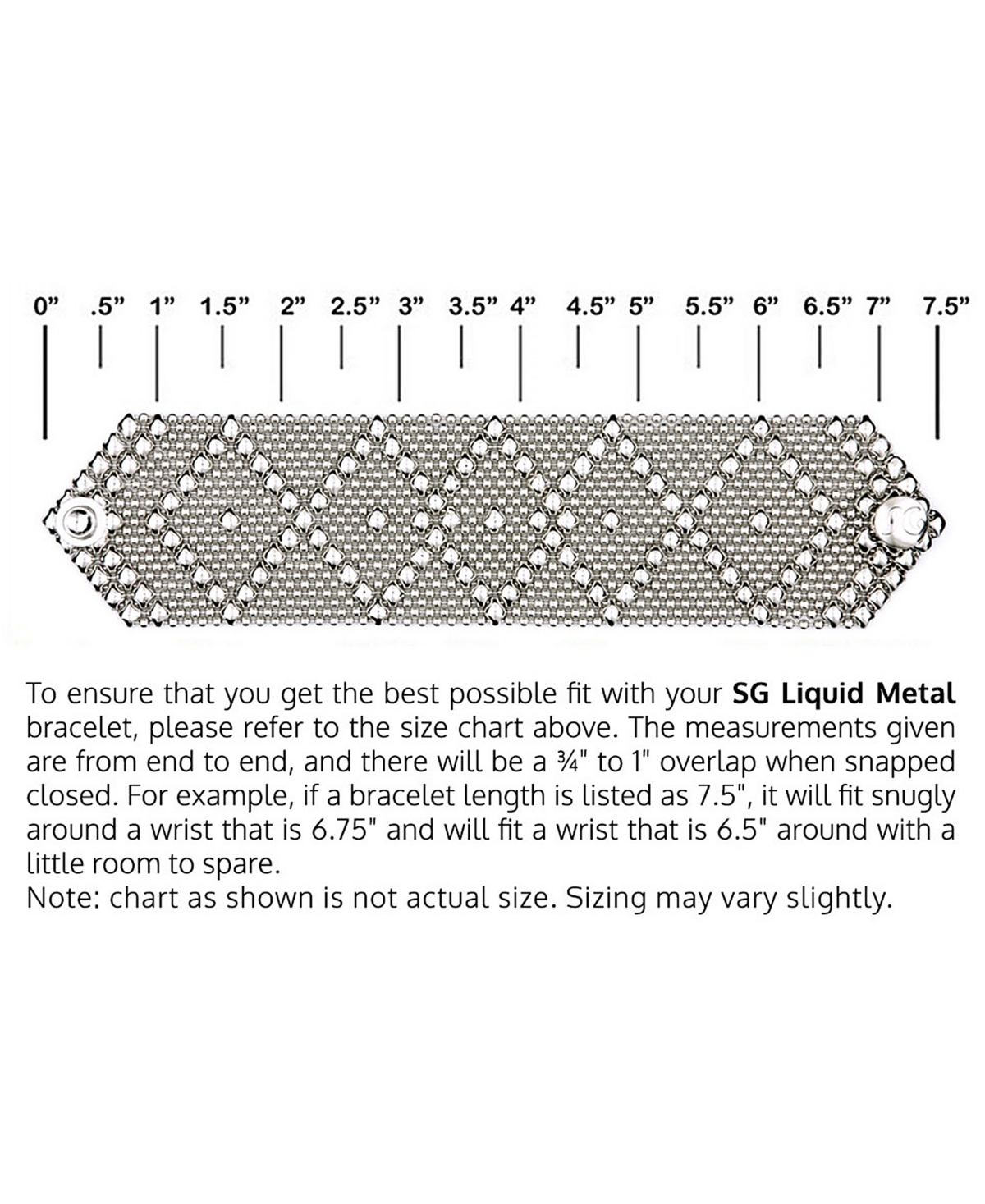 Sg Liquid Metal B10Mesh Bracelet in 7