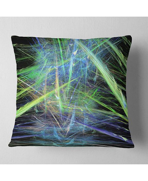 Green Blue Magical Fractal Pattern Abstract Throw Pillow 26 X 26