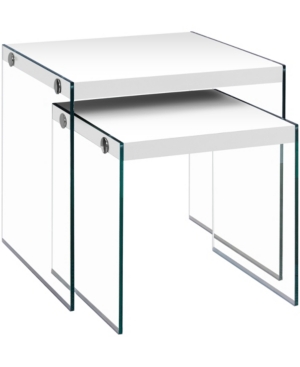 Monarch Specialties 2 Piece Nesting Table Set