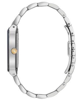 Men's Diamond-Accent Two-Tone Stainless Steel Bracelet Watch 30.5x45mm, Created for Macy's