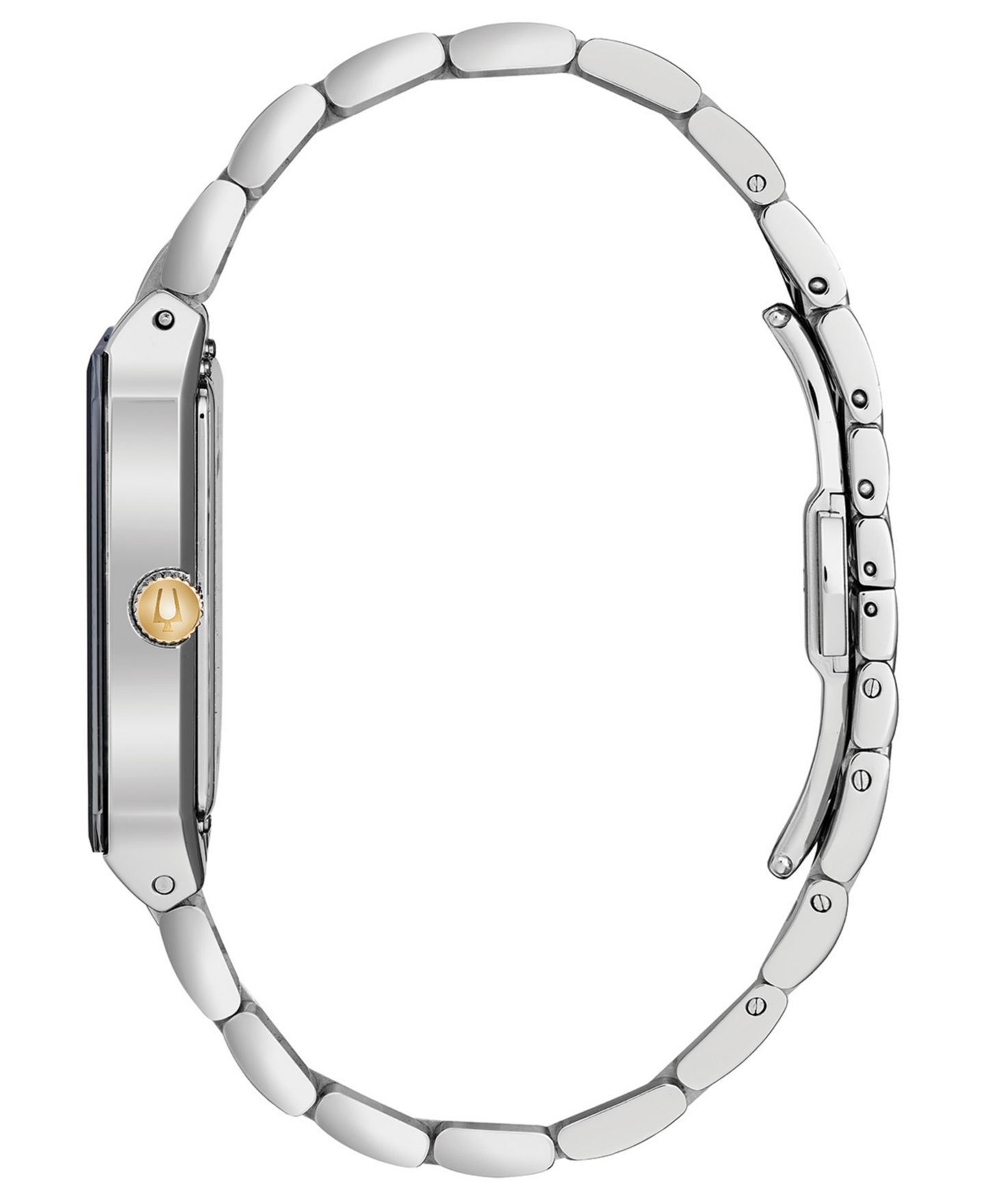 Мужские часы Bulova Diamond-Accent Two-Tone Stainless Steel Bracelet Watch 30.5x45mm — фото 2
