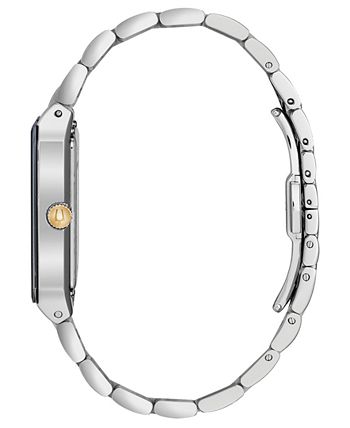 Bulova - Women's Futuro Diamond-Accent Two-Tone Stainless Steel Bracelet Watch 20.5x32mm