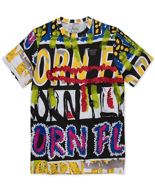 Born Fly Men S Slim Fit Graffiti T Shirt Reviews T Shirts Men