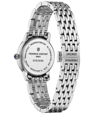 Women's Swiss Slimline Diamond (5/8 ct. t.w.) Stainless Steel Bracelet Watch 30mm