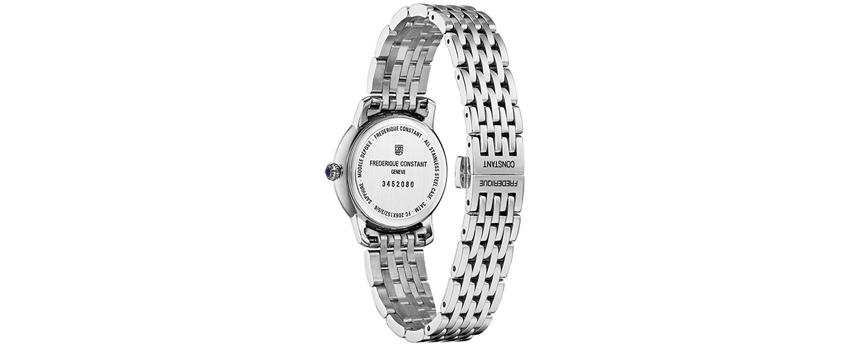 Shop Frederique Constant Women's Swiss Slimline Diamond (5/8 Ct. T.w.) Stainless Steel Bracelet Watch 30mm