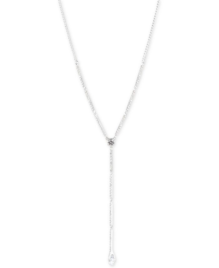 Givenchy - Crystal Lariat Necklace, 16"' + 3" extender