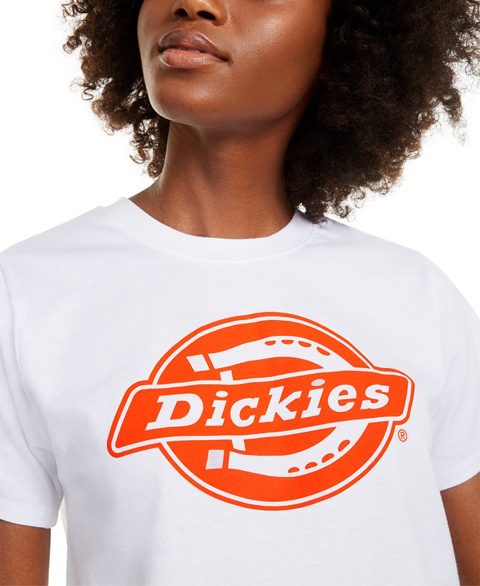 Dickies Womens Cropped Cotton Logo Hoodie Black Size X Small