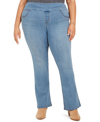 Style & Co Plus Size Ella Pull-On Bootcut Jeans, Created For Macy's ...