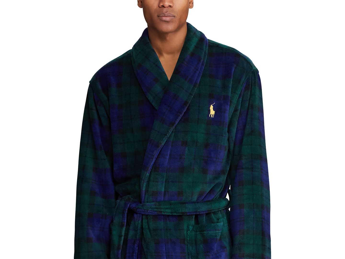 Халат Shawl для мужчин, микрофибра — Polo Ralph Lauren, цвет: Клетчатый — фото 3