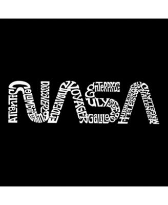 Men's Word Art Long Sleeve T-Shirt - Worm Nasa