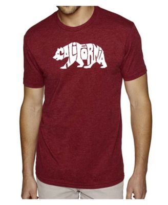 Men's Cotton/Poly Blend Word Art T-Shirt - California Bear