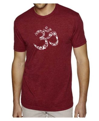 Men's Cotton/Poly Blend Word Art T-Shirt - Om Symbol