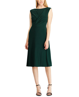 Lauren Ralph Lauren Pleated Jersey Dress - Macy's