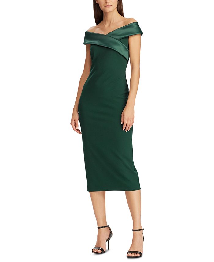 Lauren Ralph Lauren Satin-Collar Cocktail Dress, Created for Macy's &  Reviews - Pants & Capris - Women - Macy's