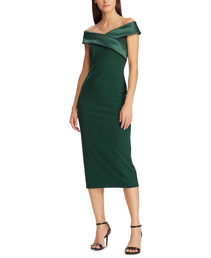 Macy's emerald shop green cocktail dress