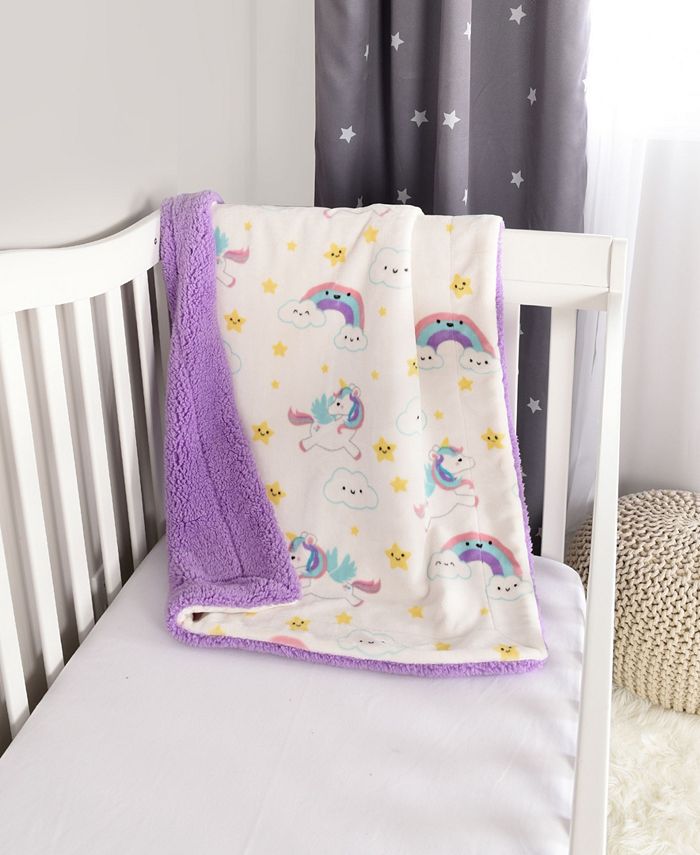 Baby's First by Nemcor Ultimate Sherpa Baby Blanket, Unicorn Macy's