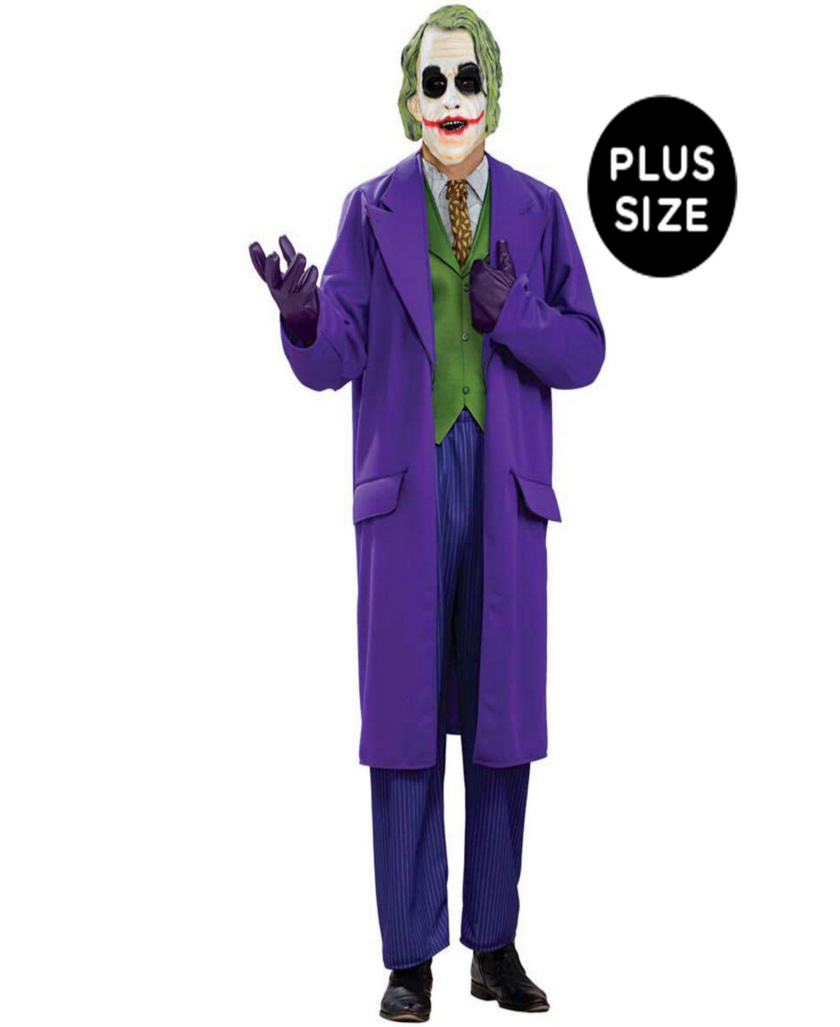 Dc Comics Men's Batman Dark Knight The Joker Deluxe Plus Costume - Purple