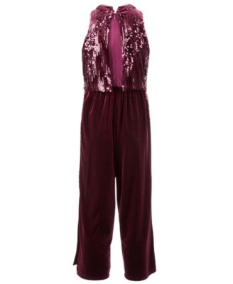 bonnie jean velvet jumpsuit