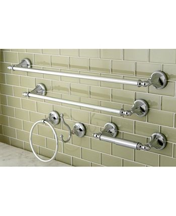 Kingston Brass - Naples 18-Inch and 24-Inch Towel Bar Bathroom Accessory Set in Polished Chrome