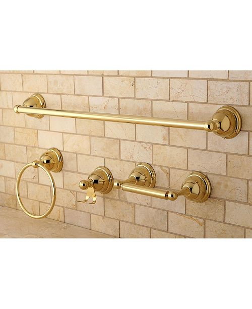 Kingston Brass Restoration 4-Pc. Towel Bar Bathroom ...