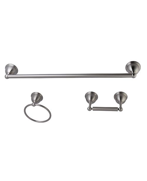 Kingston Brass Restoration 3 Pc Towel Bar Bathroom Hardware Set In Brushed Nickel Reviews Bathroom Accessories Bed Bath Macy S