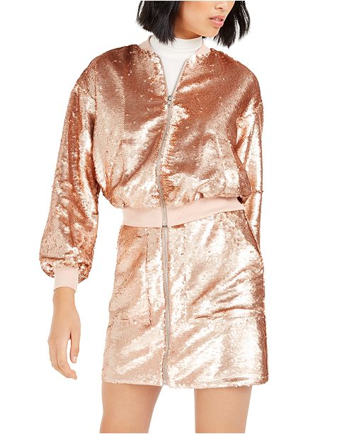 Bar Iii Becca Tilley X Sequin Utility Skirt Created For Macy S