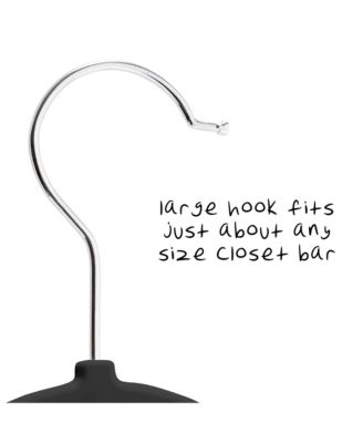 Honey Can Do 50-Pack Rubber Space-Saving Hanger, Black