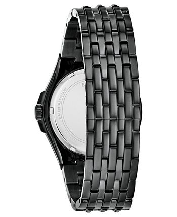 Bulova - Men's Phantom Black Stainless Steel Bracelet Watch 42mm